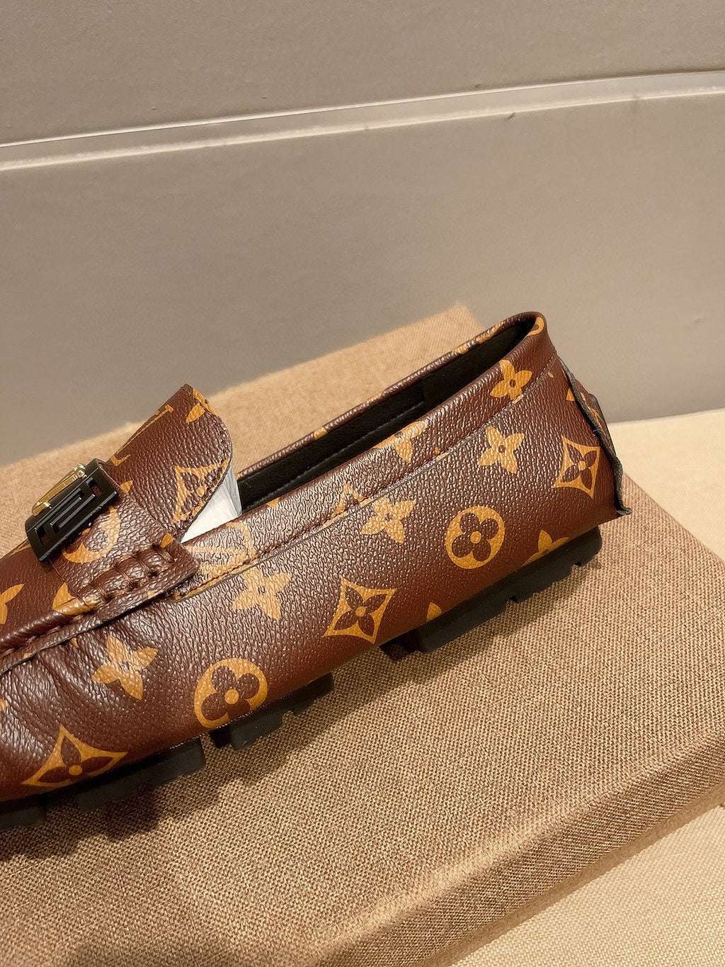 Louis Vuitton Brown Monogram Hardware Loafers