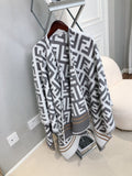 Fendi Geometric Trim Shawl