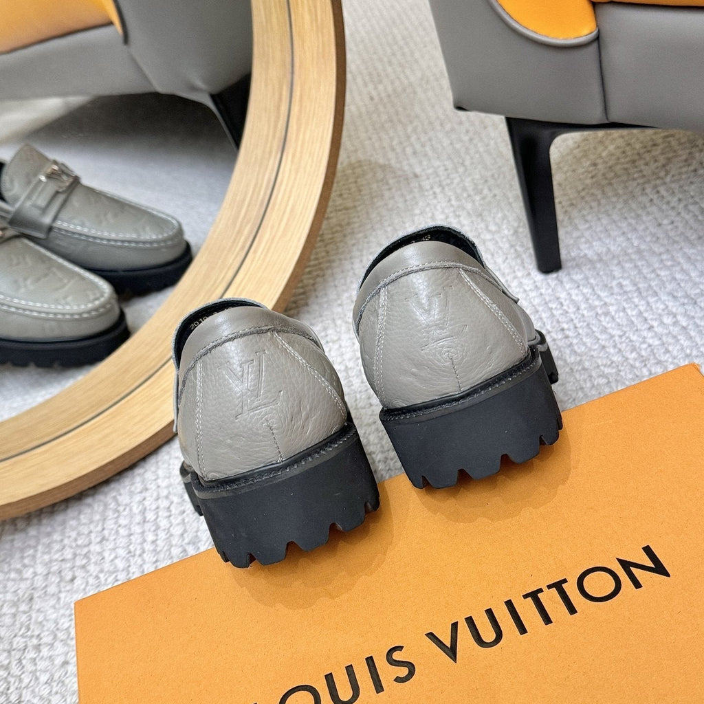 Louis Vuitton Men's Embossed Lug Sole Loafers