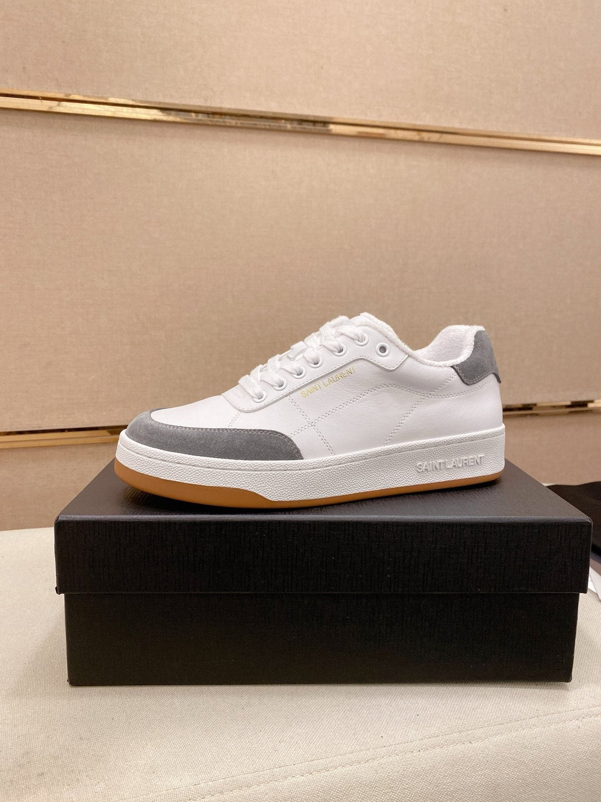 Saint Laurent Perforated Low-Top Sneakers - Perforated Side Panels