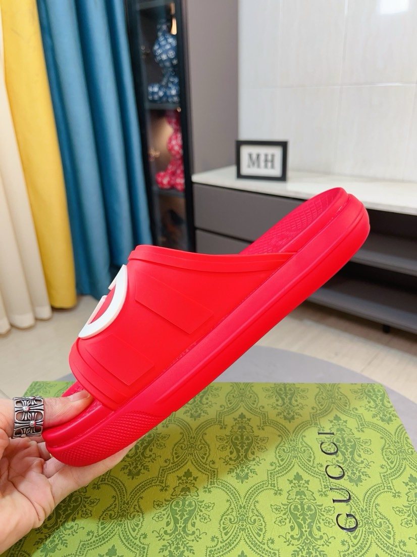 Gucci Emblem Slide Sandals