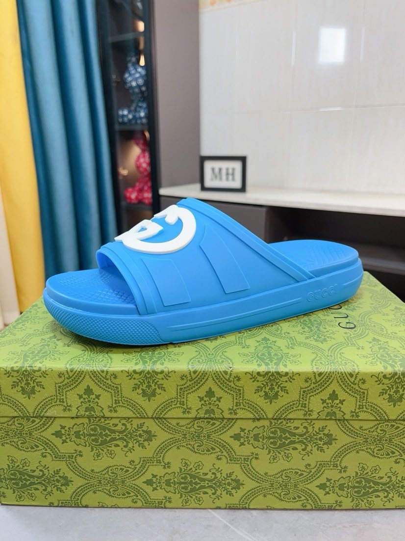 Gucci Emblem Slide Sandals