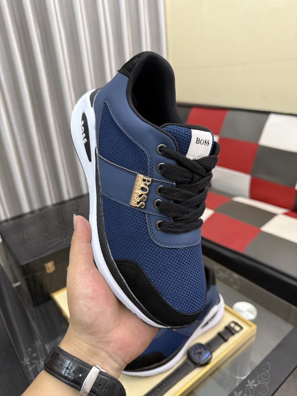 BOSS Men's Color-Block Low-Top Sneakers